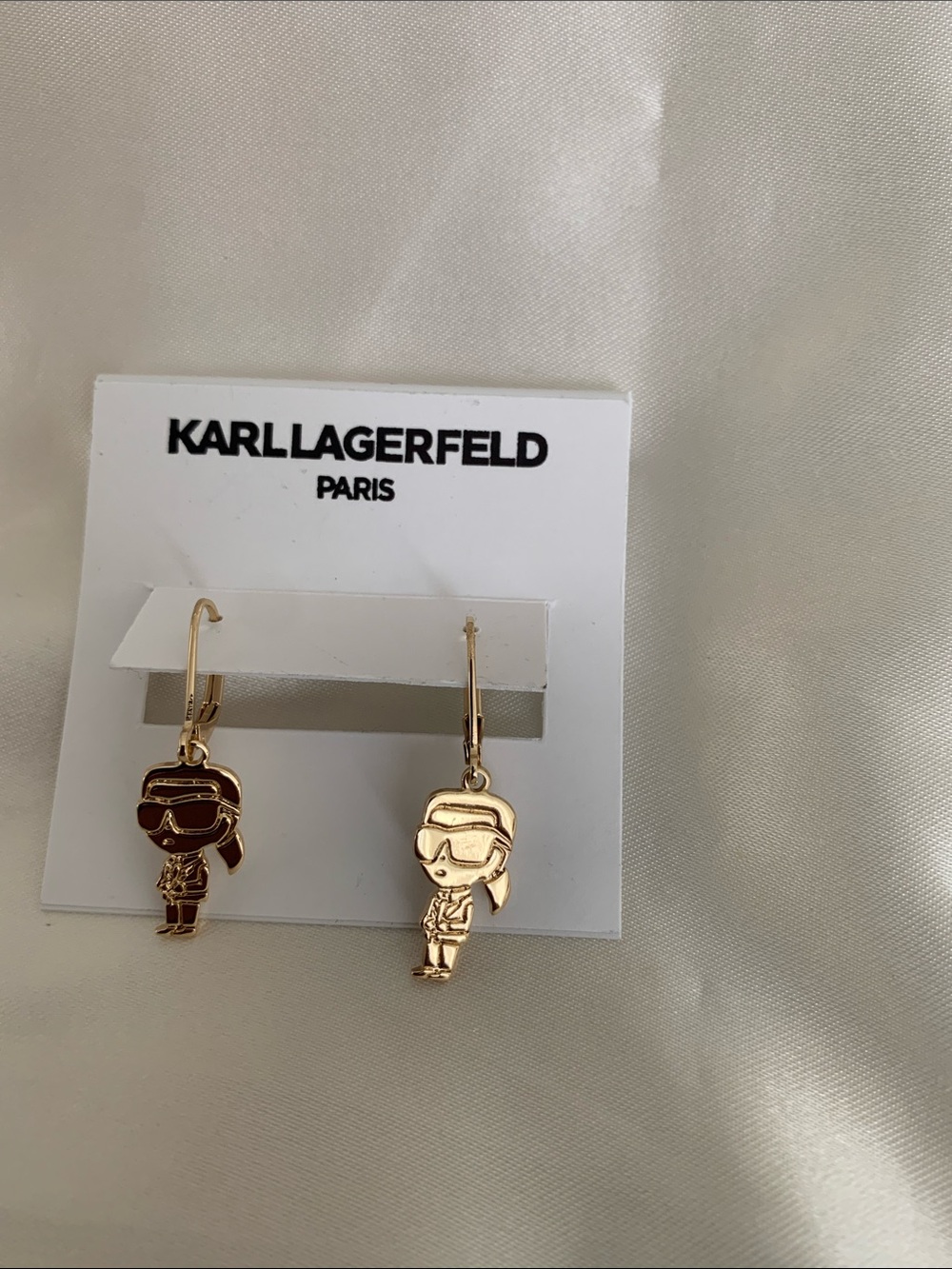 Karl Lagerfeld Gold-tone Karl Character Drop Earrings